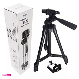 Tiktok Tripod 3120 Camera Stand with Phone Holder Clip -- Black