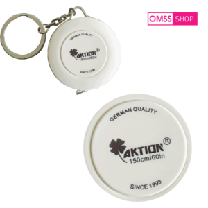 Action Round German Quality China Inch Tape Key Ring Small White
