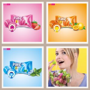 Matador Fillo Tennis Ball Gum Strawberry Flavor 130 Pieces